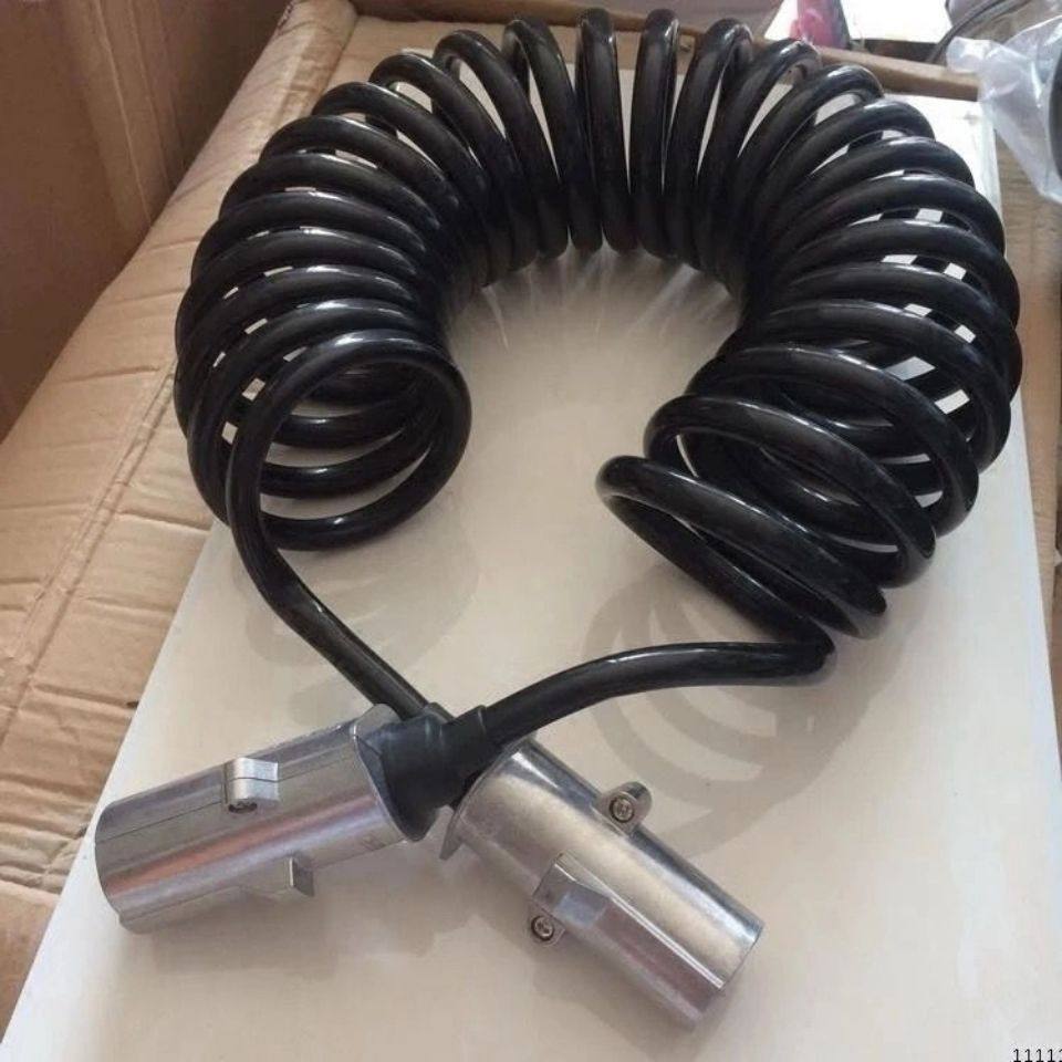 超大圈半挂车七孔连接挂车线螺旋防冻耐寒抗拉申高回弹原厂铝头