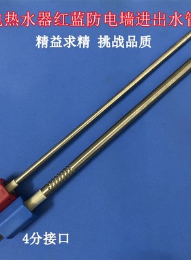 华帝DDF60-YY06电热水器防电墙隔电墙红色蓝色冷热进出水管50/60L