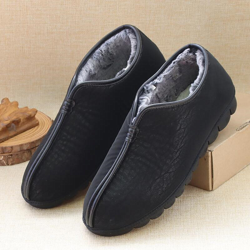 老北京男棉鞋老头爸爸鞋传统复古