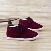 汪源手工老北京布棉鞋 男加绒魔术贴灯芯绒防滑轻便保暖布鞋 女学生