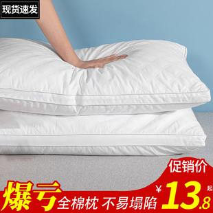 一对装 枕头枕芯酒店护颈椎专用枕助睡眠低枕家用单人学生宿舍整头