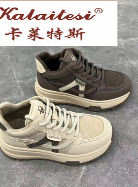 35-61182kalaitesi透气休闲百搭时尚轻便跑步鞋女2025冬加绒耐磨