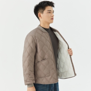 冬季 内穿轻薄坎肩内胆休闲加绒加厚棉服棉袄 羽绒棉男保暖棉衣长袖