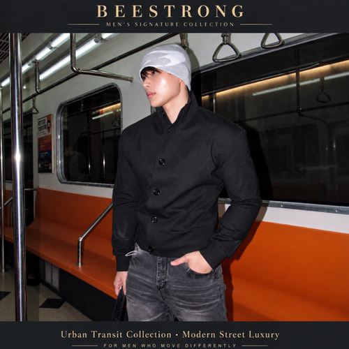 BEESTRONG美式立领短款硬汉夹克