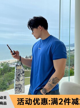 BEESTRONG 弹力透气宽松短袖男运动T恤纯色健身衣跑步训练上衣夏