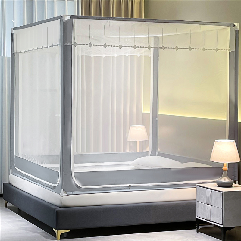 刺绣坐床蚊帐防蚊防摔