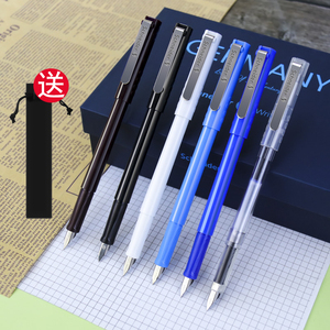 免费刻字德国进口Schneider施耐德钢笔EF尖学生用高中生书写BK406小学生三年级练字墨水墨囊0.35特细尖男女式