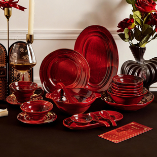 sisin诗心 碗碟套组家用餐具套组陶瓷釉下彩南瑶碗盘组合送礼新品