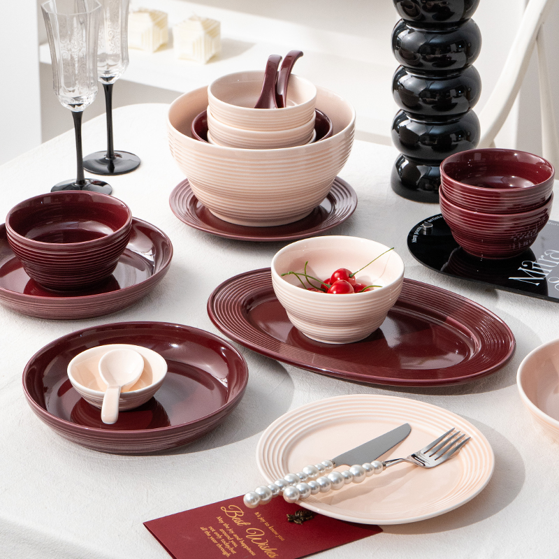 sisin诗心 旖旎碗家用碗碟套装陶瓷餐具碗汤盘菜盘面碗组合新款