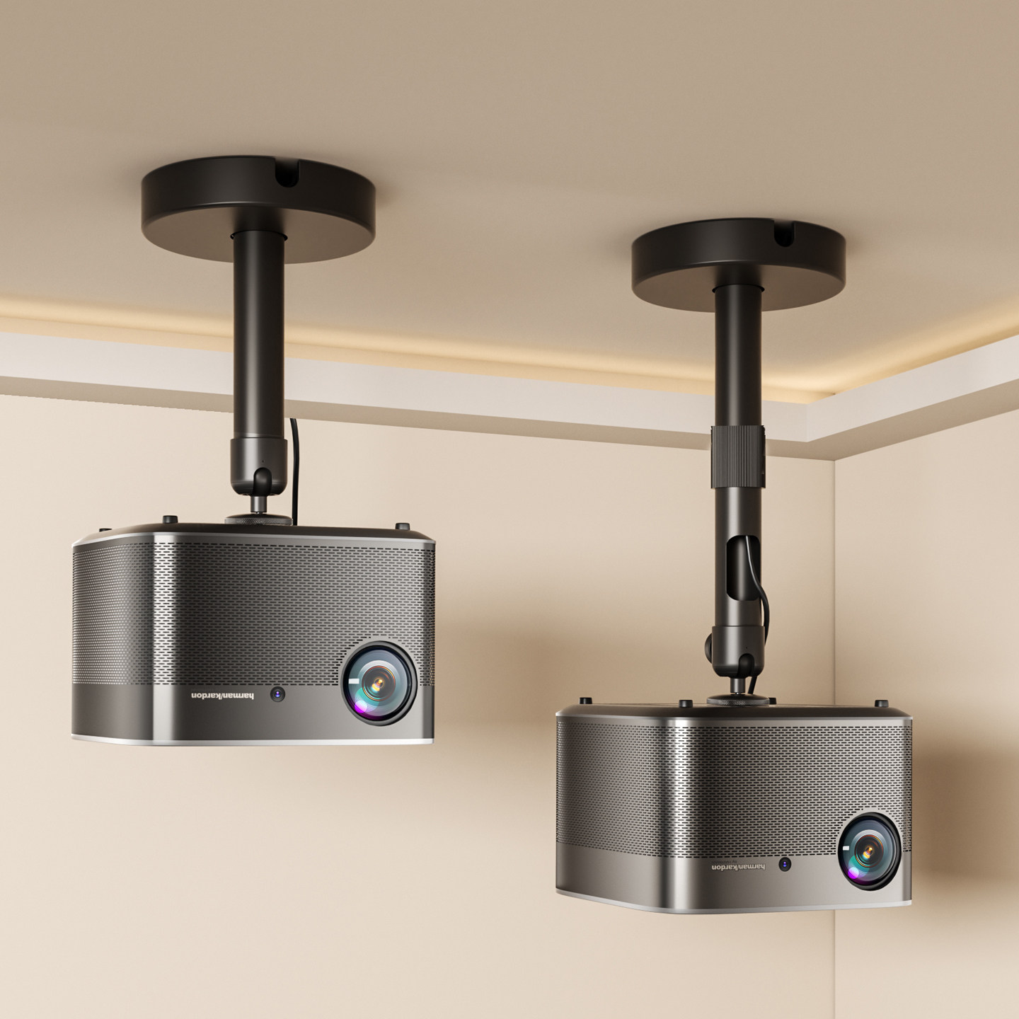 投影仪支架吊架可伸缩1/4接口全金属适用于极米H6Z当贝坚果小米投影机卧室家用吊装壁挂两用床头沙发打孔架子