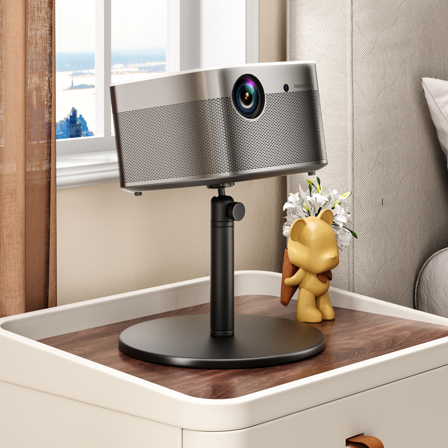 投影仪支架床头桌面可伸缩三角架