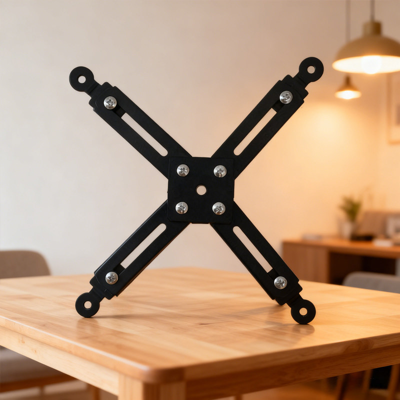 投影仪壁挂支架金属四爪盘转换三脚架适用老款宏基爱普生明基松下索尼三孔四孔万向云台 6mm螺口固定架可伸缩