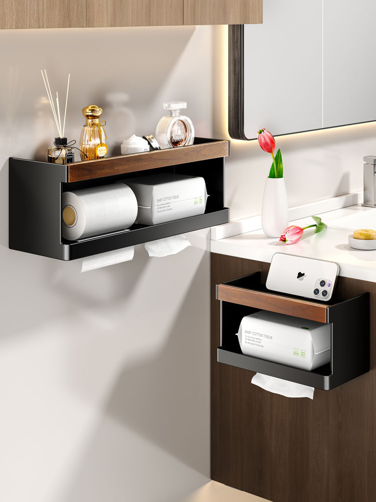 中古风卫生间厕纸盒厕所纸巾架卫生纸抽纸卷纸置物架免打孔壁挂式,家庭/个人清洁工具,卷纸器/纸巾架,淘宝优惠券,粉丝福利购,淘宝优惠卷