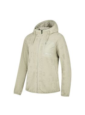 乔丹针织开衫女2025秋冬保暖上衣连帽运动外套女卫衣QDFWD2254449