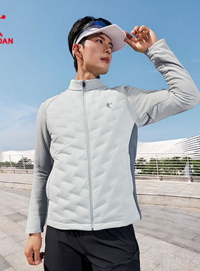 乔丹梭织羽绒马甲男2025冬季保暖跑步综训运动马夹男QDBKD3254049