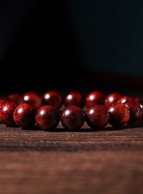 天然印度小叶紫檀手串男士满金星檀木手链女款木质佛珠文玩手饰品