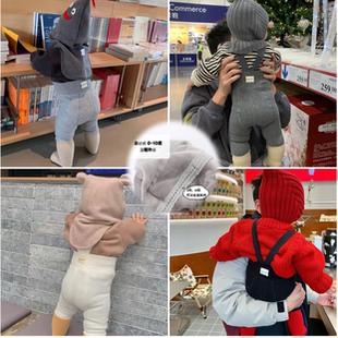 婴儿举重裤秋冬款大pp宝宝连裤袜加绒婴幼儿高腰护肚背带裤打底裤