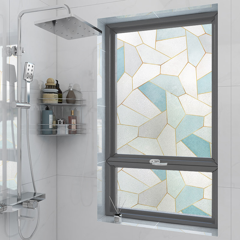 浴室厕所窗户贴纸防走光可撕窗贴防窥隐私磨砂玻璃贴膜透光不透人