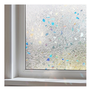 海棠纹玻璃贴纸透光不透人卫生间窗纸防隐私防窥静电玻璃贴膜艺术