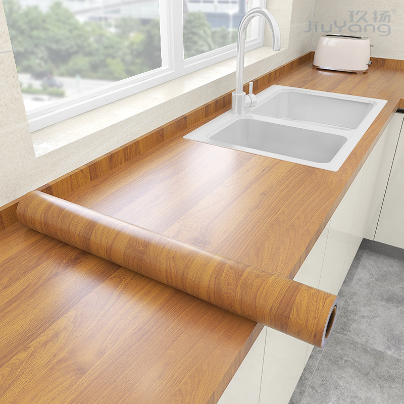 原木色橱柜厨房防油贴纸