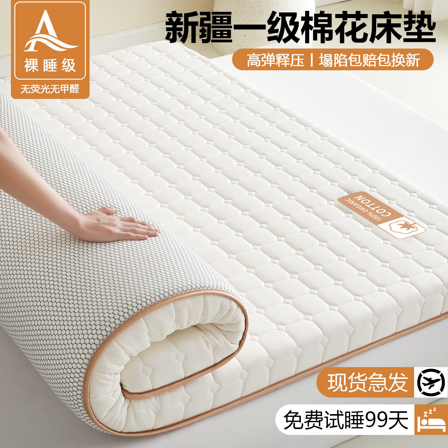 新疆棉花床垫家用卧室软垫租房专用床褥垫榻榻米垫子棉絮垫被铺底