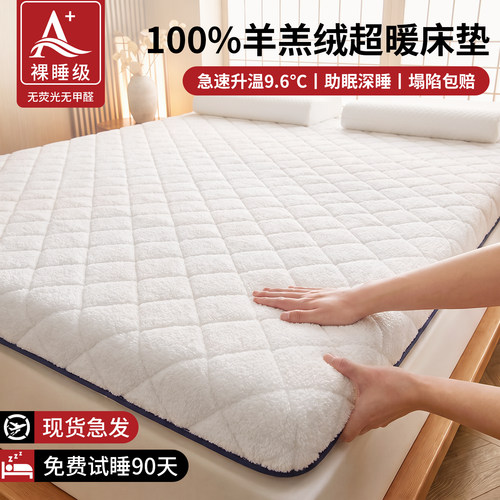 冬季保暖羊羔绒床垫1米5宿舍