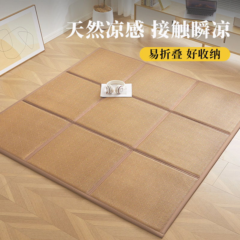 夏季藤席凉席家用榻榻米地垫单双人宿舍打地铺垫子可折叠2026新款