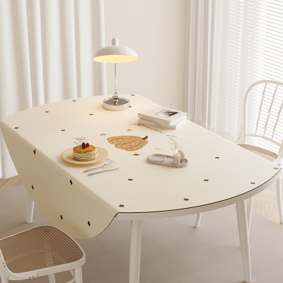 折叠椭圆桌圆桌桌垫防水防油免洗