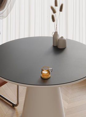 纯色皮革圆桌桌垫圆形餐桌垫小茶几垫子圆桌布防水防油免洗高级感