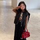 洋气PU皮机车马甲儿童时尚 女童韩版 坎肩外套 新款 TOTObaby2026秋装