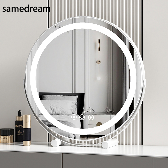 智能圆形化妆镜LED梳妆镜