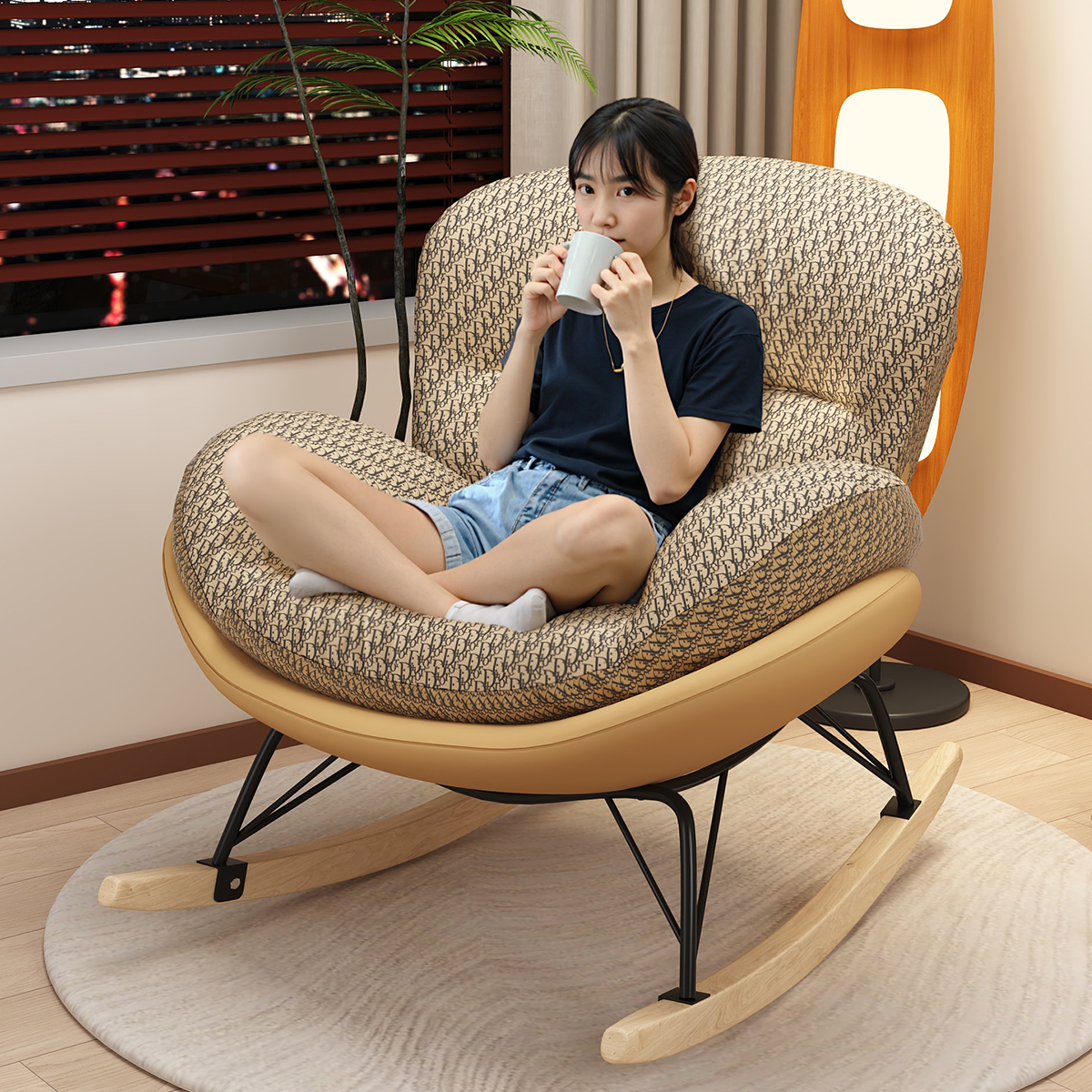 摇摇椅可躺可睡单人休闲椅