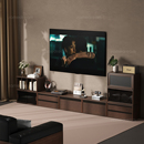 三梦模块化电视柜组合柜落地小户型2025新款 实木中古风收纳储物柜