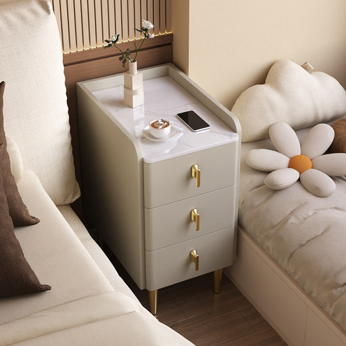 超窄实木床头柜简约现代