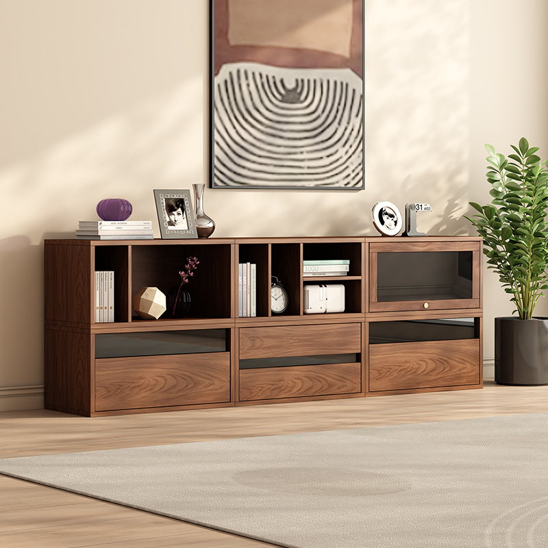 三梦实木模块化组合书柜