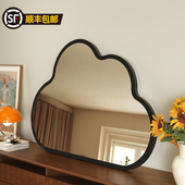 饰镜法式 中古云朵化妆镜化妆台镜子卧室桌面台式 壁挂装 覆古化妆镜
