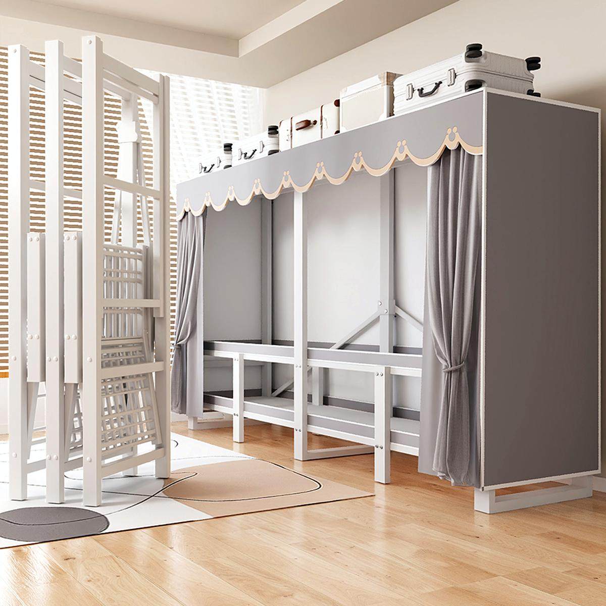 三梦一体式折叠免安装衣柜简易