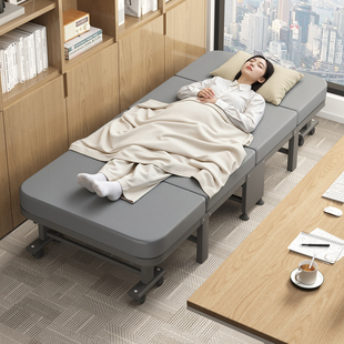 办公室午休折叠床单人躺椅家用简易硬板医院陪护小行军床午睡神器