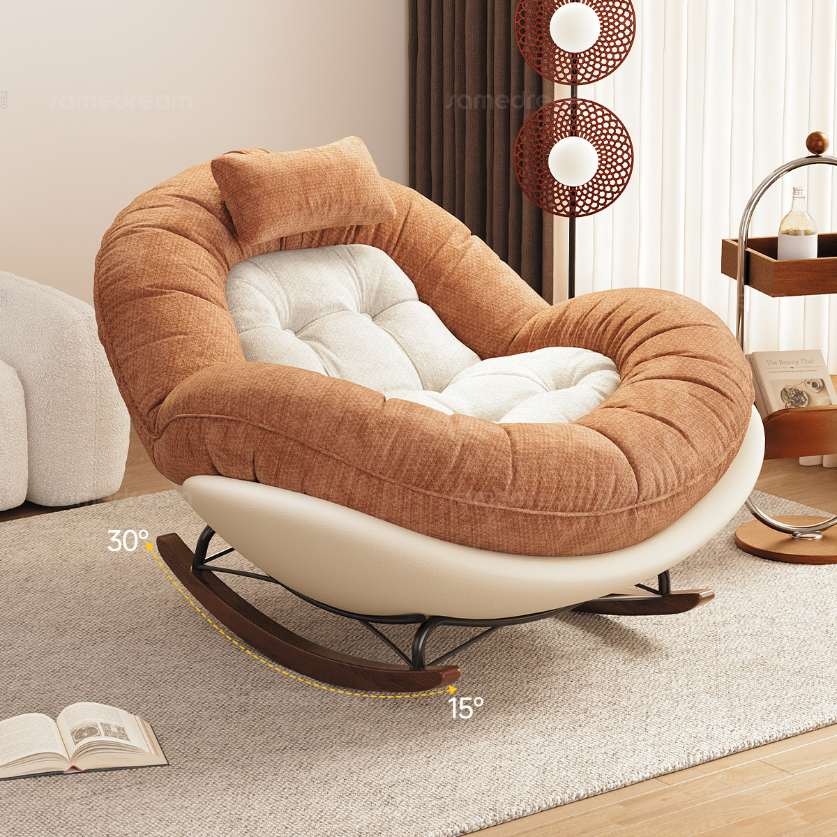 三梦懒人沙发可躺可睡单人摇椅