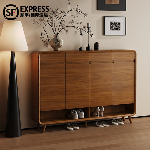 全实木室内鞋柜收纳储物柜一体