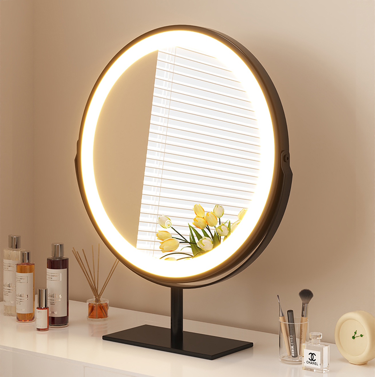 SAMEDREAM智能化妆镜圆形梳妆镜