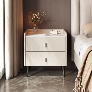 实木床头柜家用卧室2025新款 轻奢高级感现代简约小型床边收纳柜子