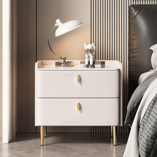 全实木床头柜轻奢高级感