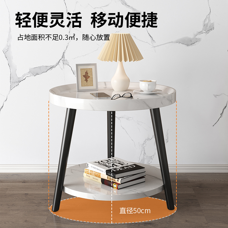 卧室简约床头柜双层小桌子迷你简易小型床头桌家用网红储物床边柜