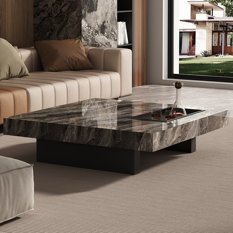 三梦岩板茶几意式极简轻奢高级感