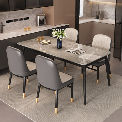 三梦家用岩板2025小户型新款餐桌