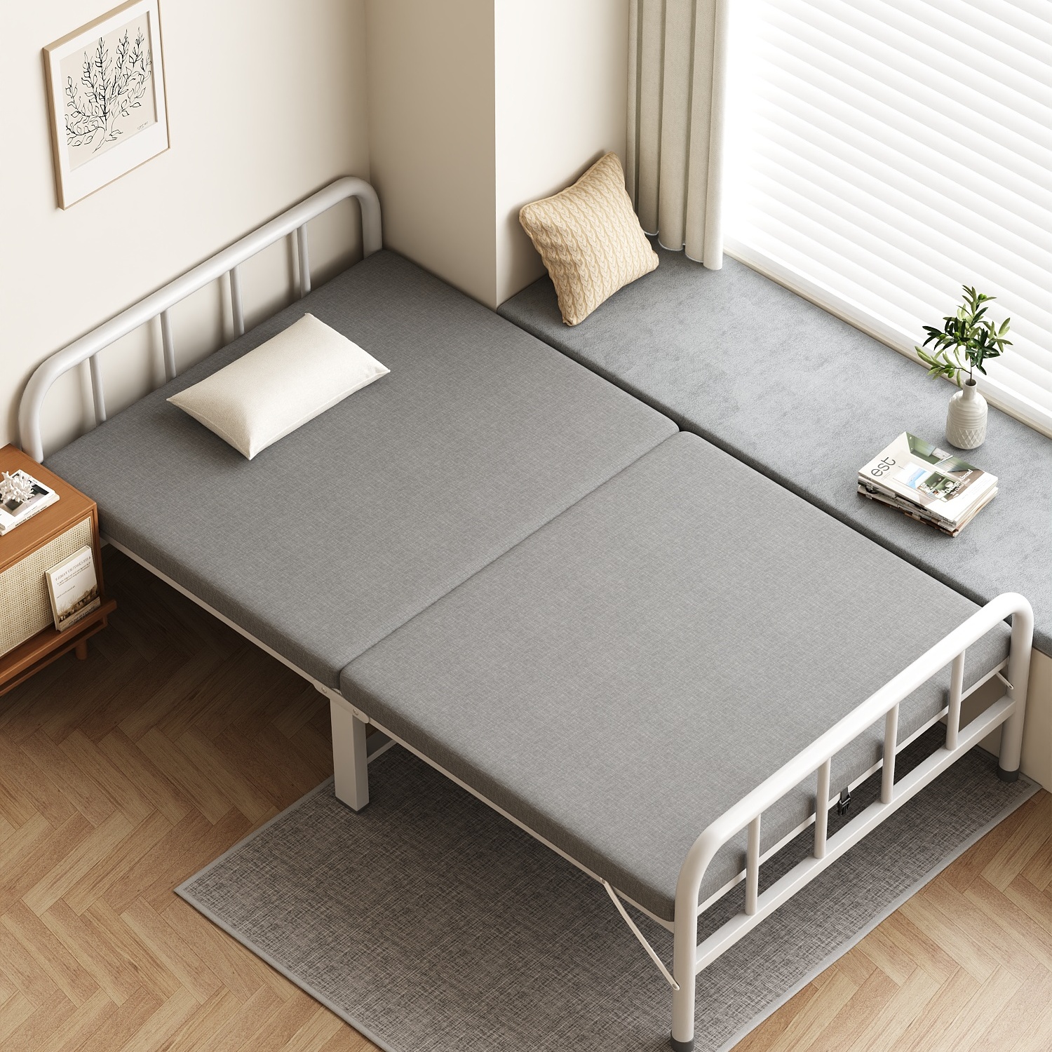 折叠床家用单人床简易办公室午睡神器宿舍午休小床出租房成人铁床