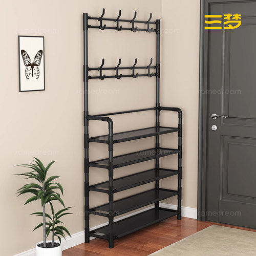 宿舍鞋架一体靠墙落地门后卧室