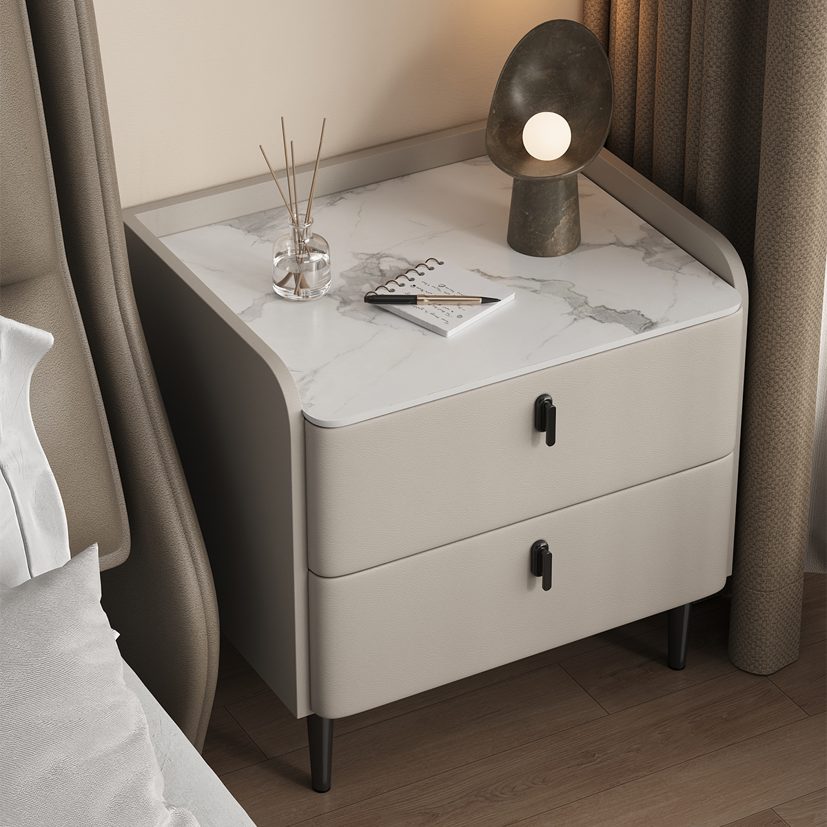 全网热销第一！简约实木床头柜