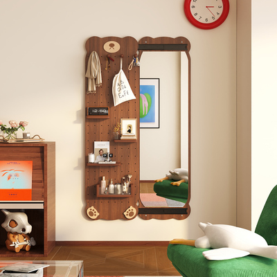 中古风洞洞板推拉穿衣镜子